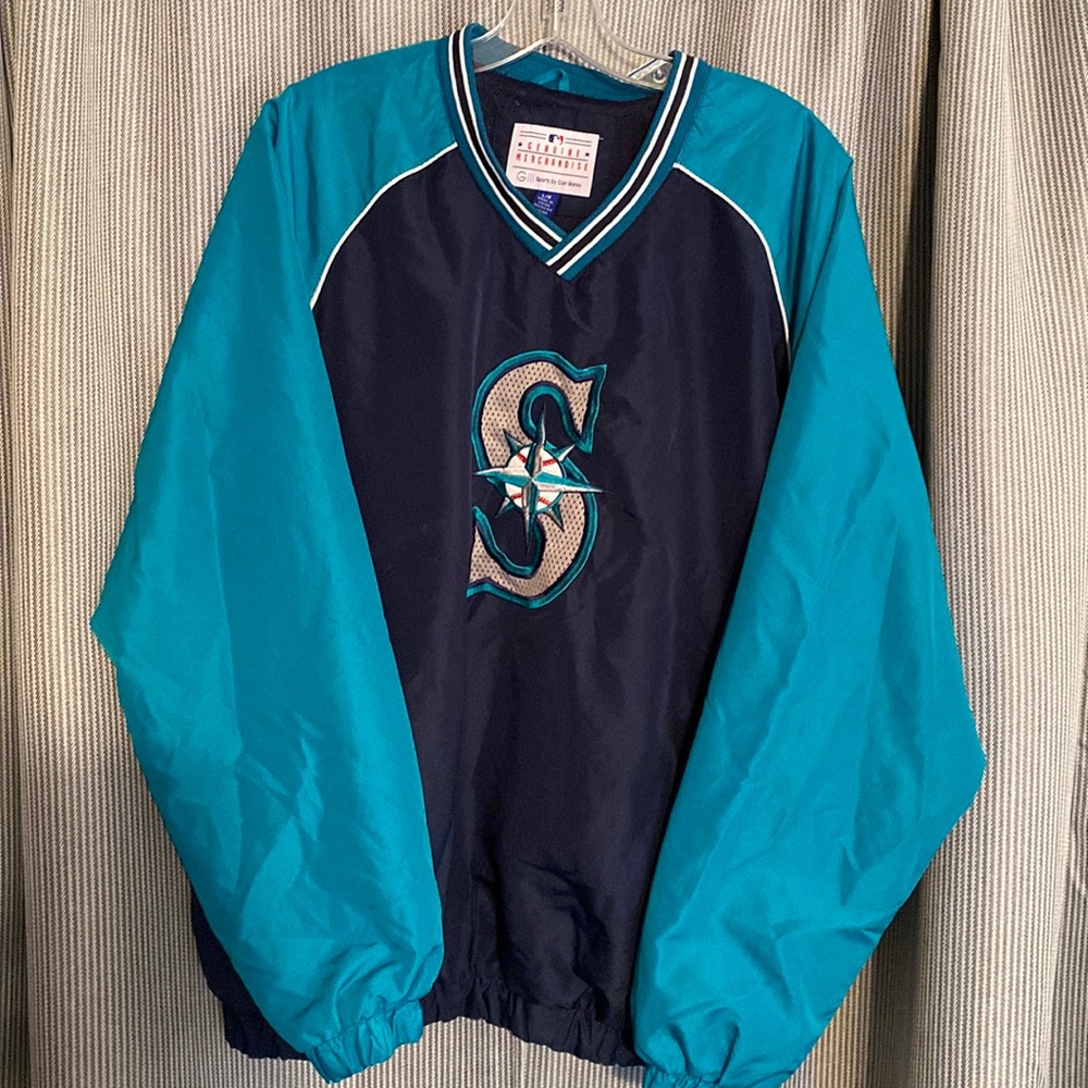 Genuine Merchandise Seattle Mariners Teal & Navy Windbreaker
